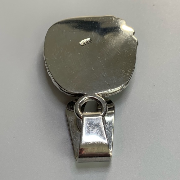 Silpada Vintage Rare Sterling Silver BOLD & BEAUTIFUL Sodalite Pendant & Collar - Picture 8 of 15